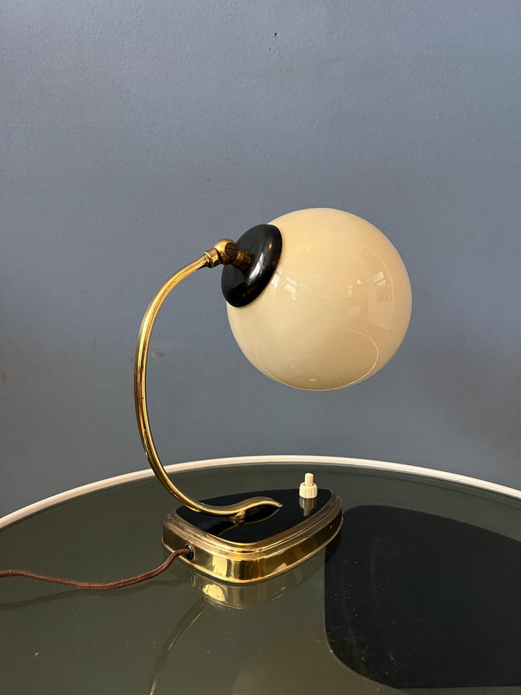 Mid Century Art Deco Style Opaline Glass Wall Sconce or Desk Lamp