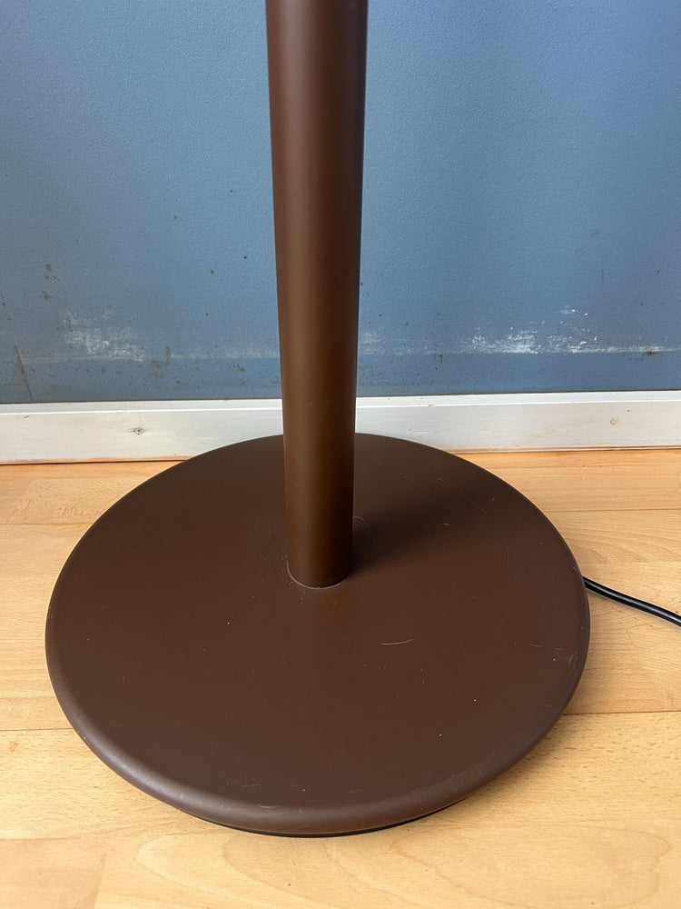 Vintage Brown Dijkstra Double Arc Mushroom Floor Lamp