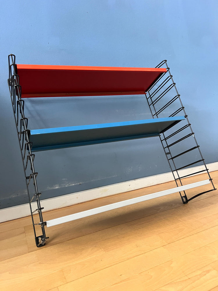 Mid Century Tomado Modular Wall Unit - System - Shelves in Red, Blue and Gray