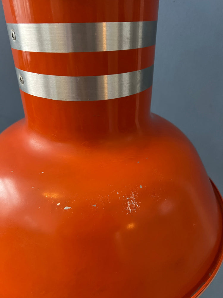 Orange/Red Metal Space Age Pendant Lamp
