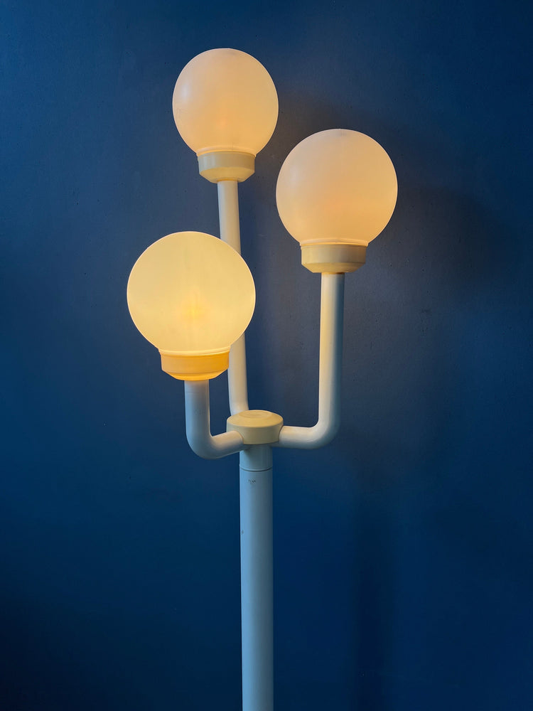 White Acrylic Space Age Floor Lamp