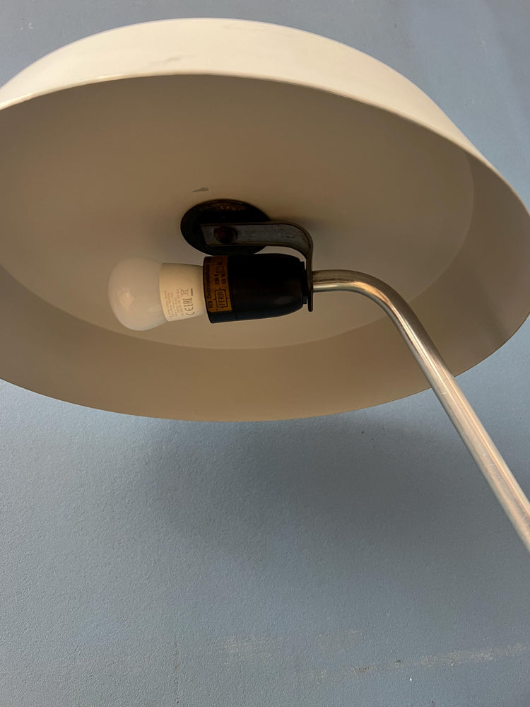 Vintage White VEB Leuchten Bauhaus Style Desk Lamp
