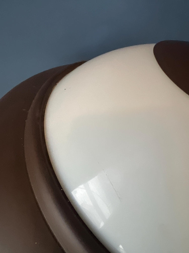 Brown and Beige Mid Century Dijkstra Space Age Pendant Lamp