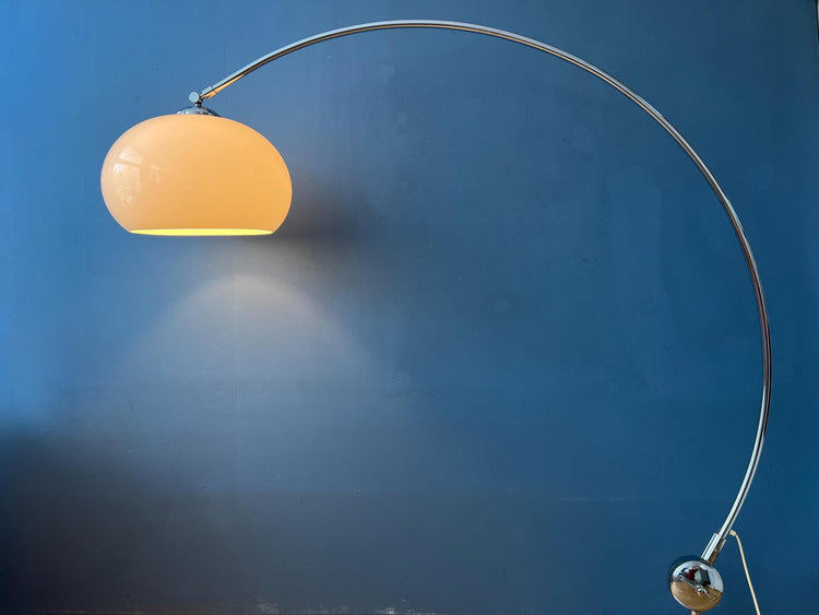 Small Mid Century Goffredo Reggiani Space Age Arc Floor Lamp