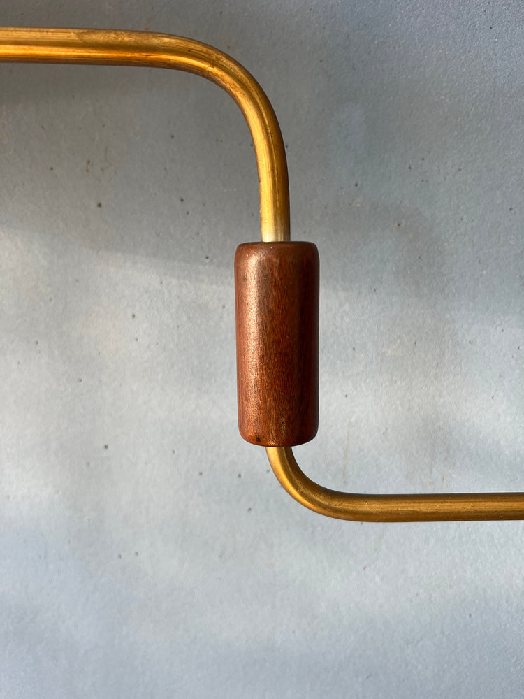 Mid Century Wall Lamp - Swing Arm Wall Light - Danish Teak Sconce