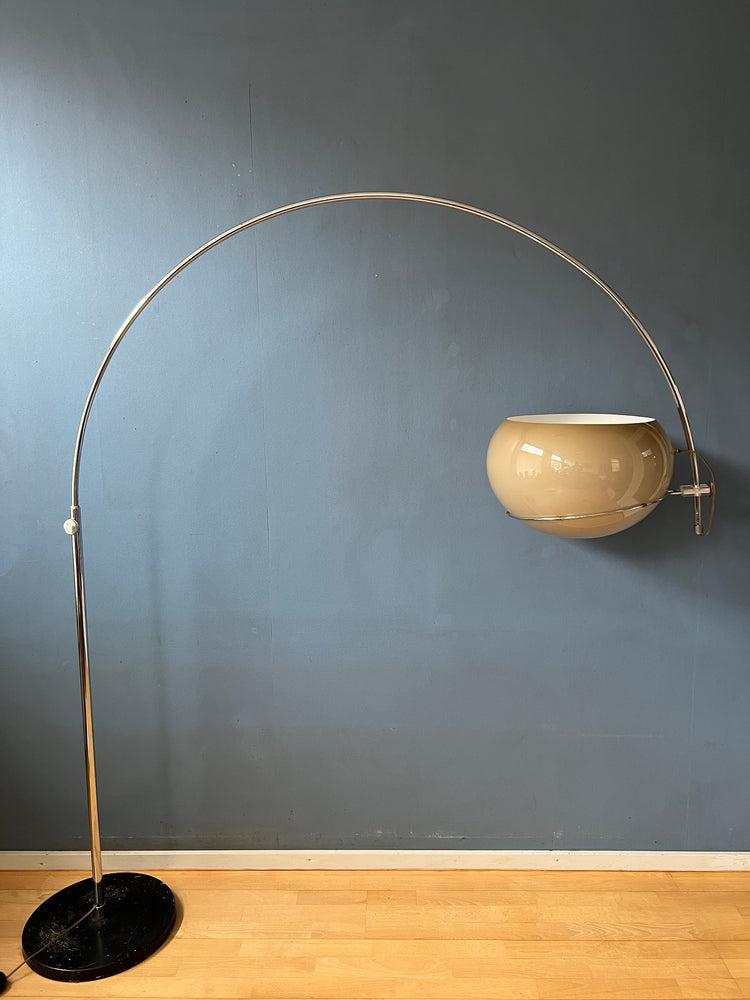 Mid Century Space Age Mushroom Arc Floor Lamp by GEPO