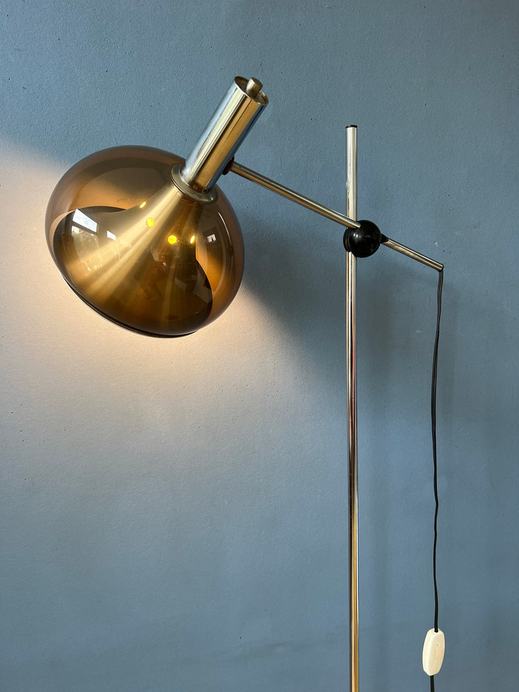 Mid Century Space Age Dijkstra Floor Lamp With Adjustable Arm