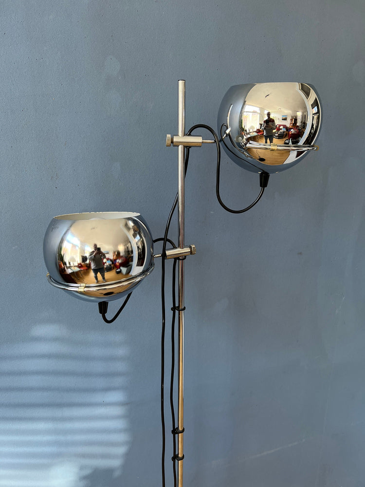 Chrome Mid Century GEPO Eyeball Floor Lamp
