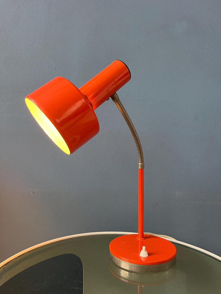 Orange Mid Century Hustadt Leuchten Desk Lamp