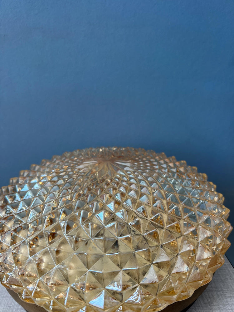 Mid Century Crystal Glass Flush Mount Ceiling Lamp
