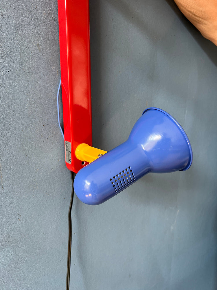 Space Age Ikea Memphis Style Wall Lamp - Blue, Red, Yellow Sconce