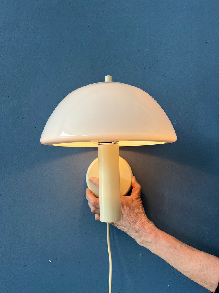 White Herda Mushroom Space Age Wall Light