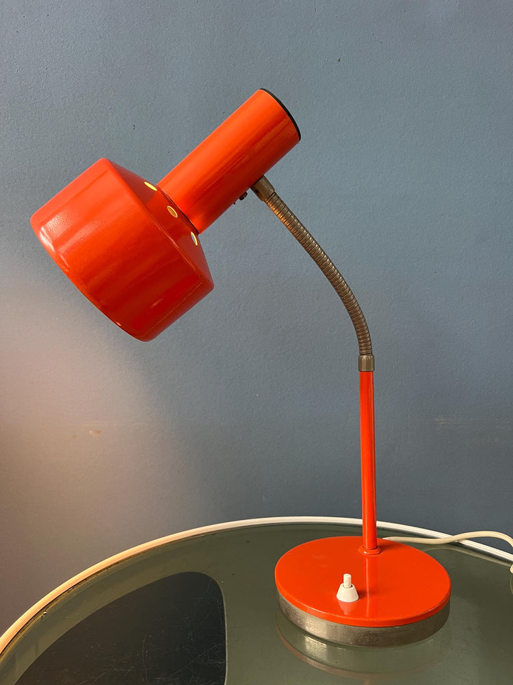 Orange Mid Century Hustadt Leuchten Desk Lamp