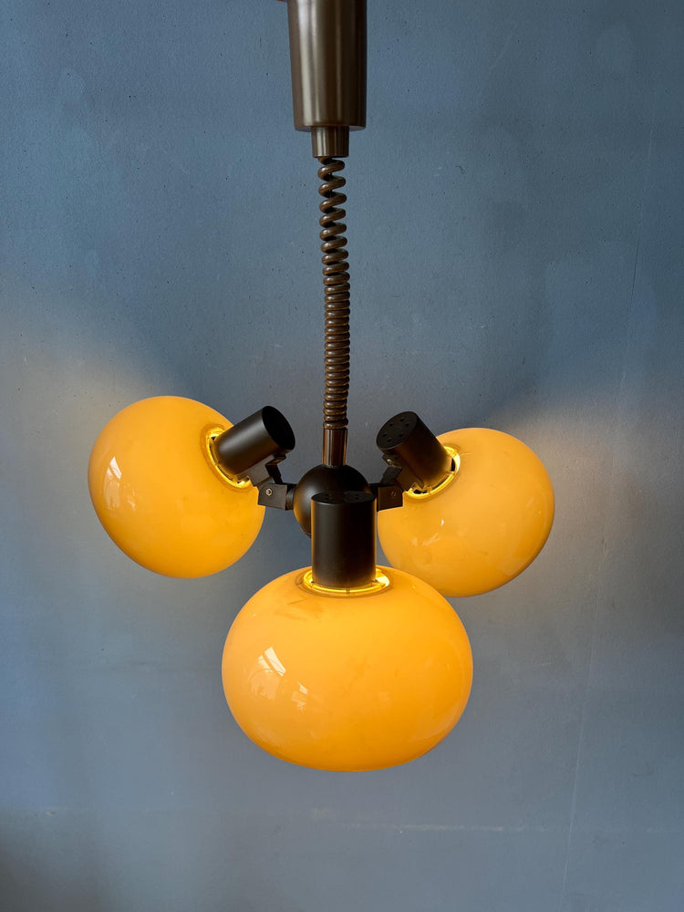Vintage Herda Mushroom Space Age Chandelier Pendant Light