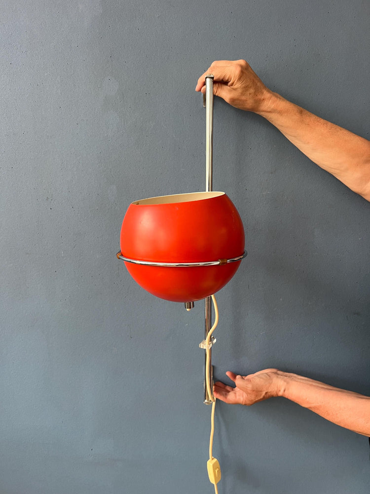 Orange GEPO Eyeball Wall Lamp - Space Age Wall Light