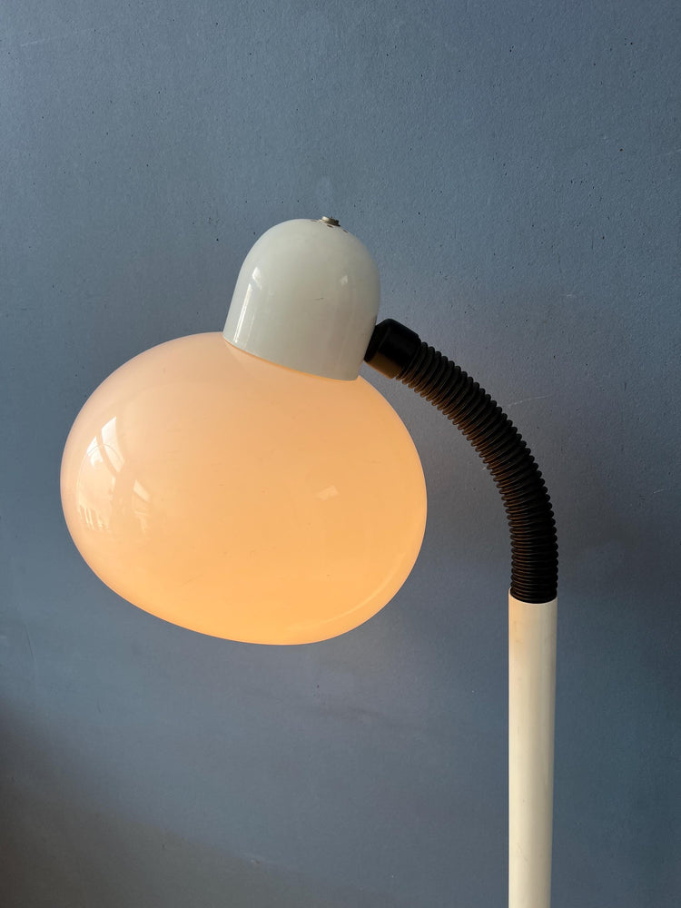 White Mid Century Space Age Mushroom Floor Lamp by Hala Zeist