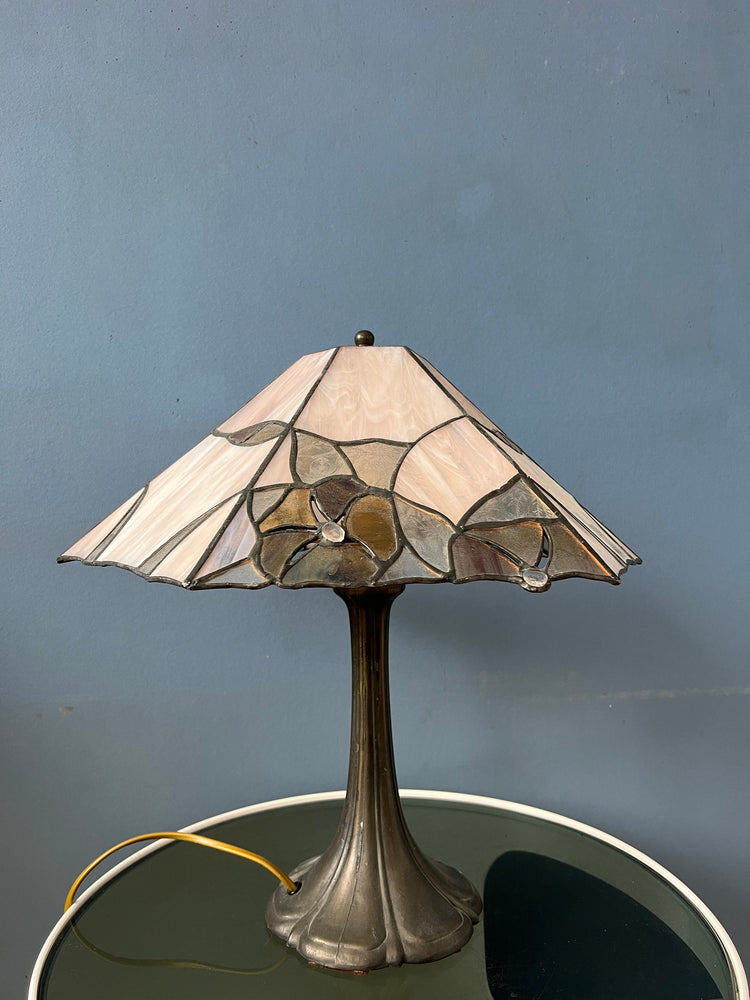 Colourful Art Deco Stained Glass Table Lamp