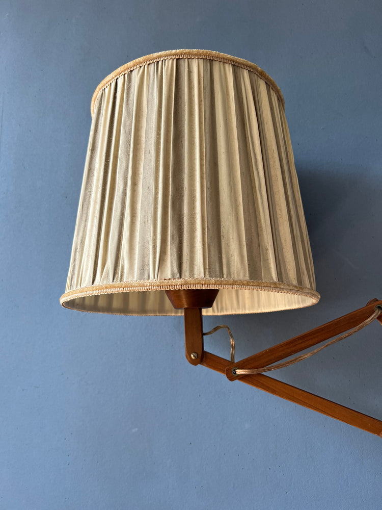 Teak Wood Scissor Wall Light