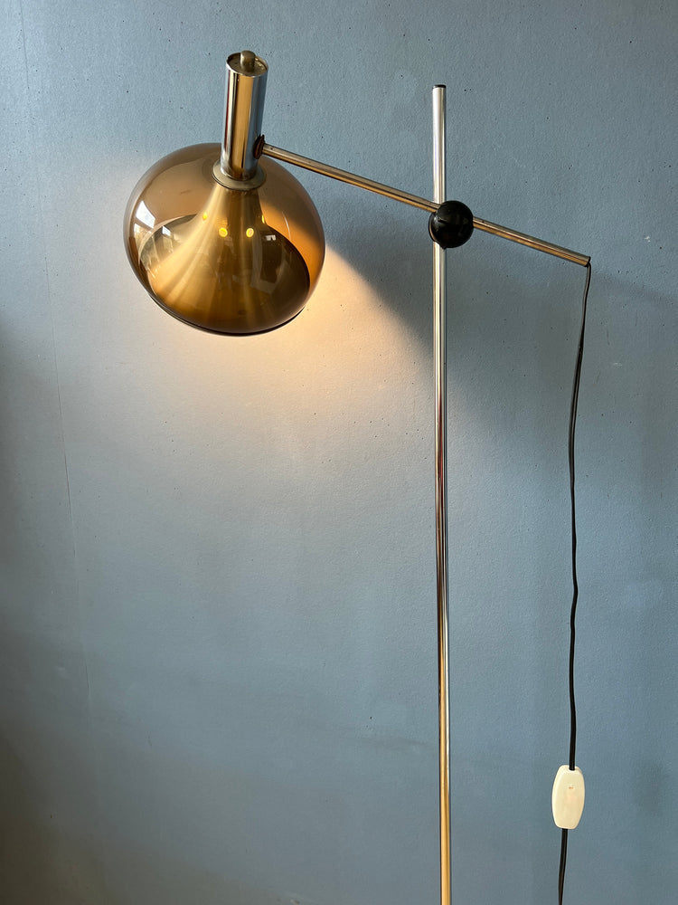 Mid Century Space Age Dijkstra Floor Lamp With Adjustable Arm