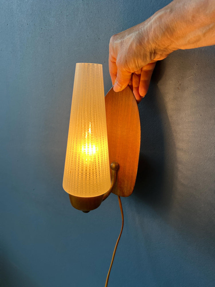 Mid Century Scandinavian Glass Wall Sconce