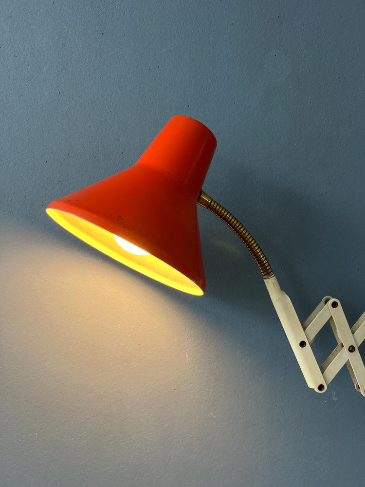Scissor Wall Lamp - Red and White Sconce - Hala Zeist Wall Light