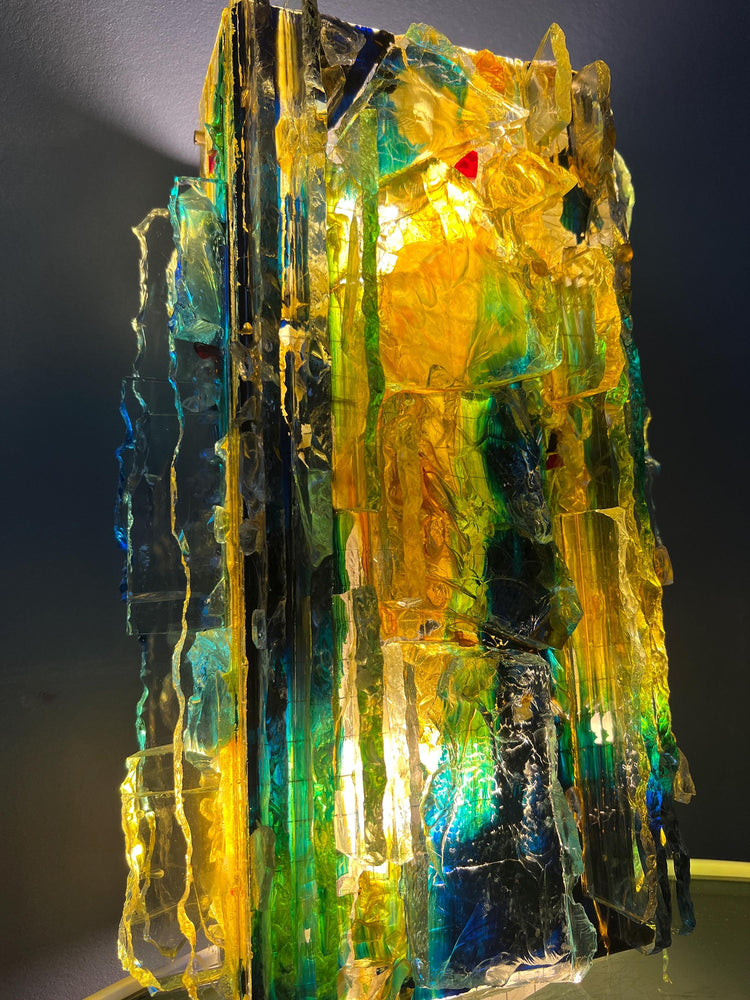 Vintage Raak 'Chartres' Glass Wall Lamp by Willem van Oyen