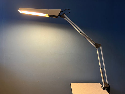Vintage Office Table Lamp with Clamp Mechanism