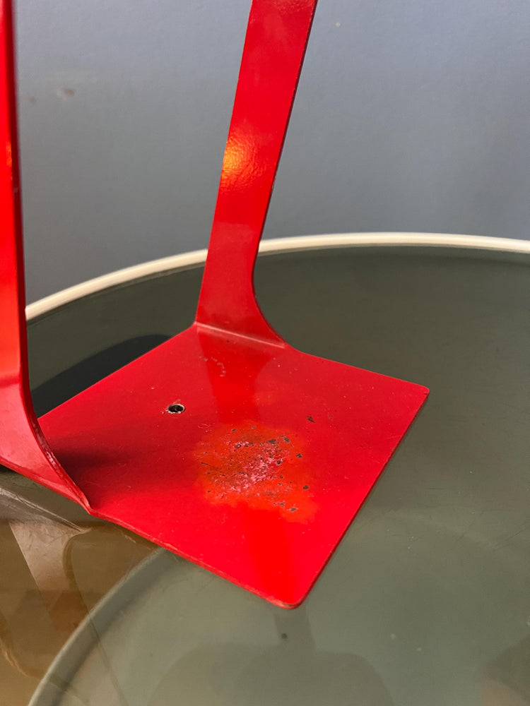 Set (2) of Vintage Red Space Age Desk Lamps
