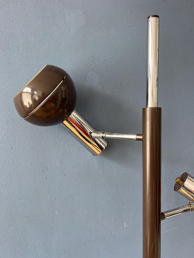 Brown Wilko Triple Eyeball Space Age Floor Lamp