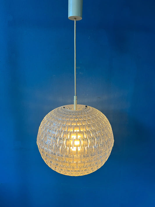 Mid Century Crystal Ball Acrylic Glass Pendant Lamp