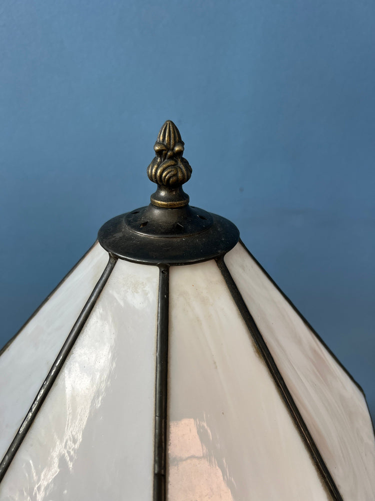 Small Stained Glass Tiffany Art Deco Table Lamp