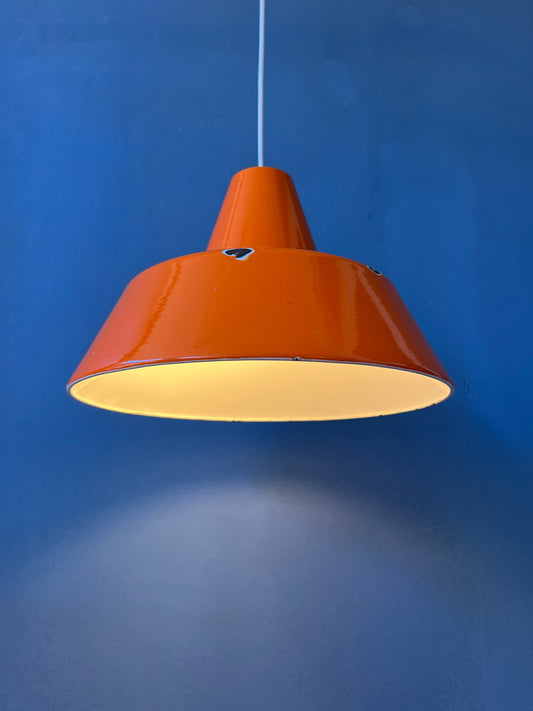 Mid Century Louis Poulsen Style Industrial Pendant Lamp