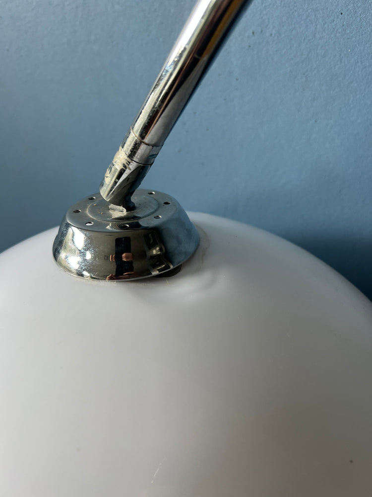 80s Kare Design Space Age Arc Floor Lamp with Acrylic Glass Shade