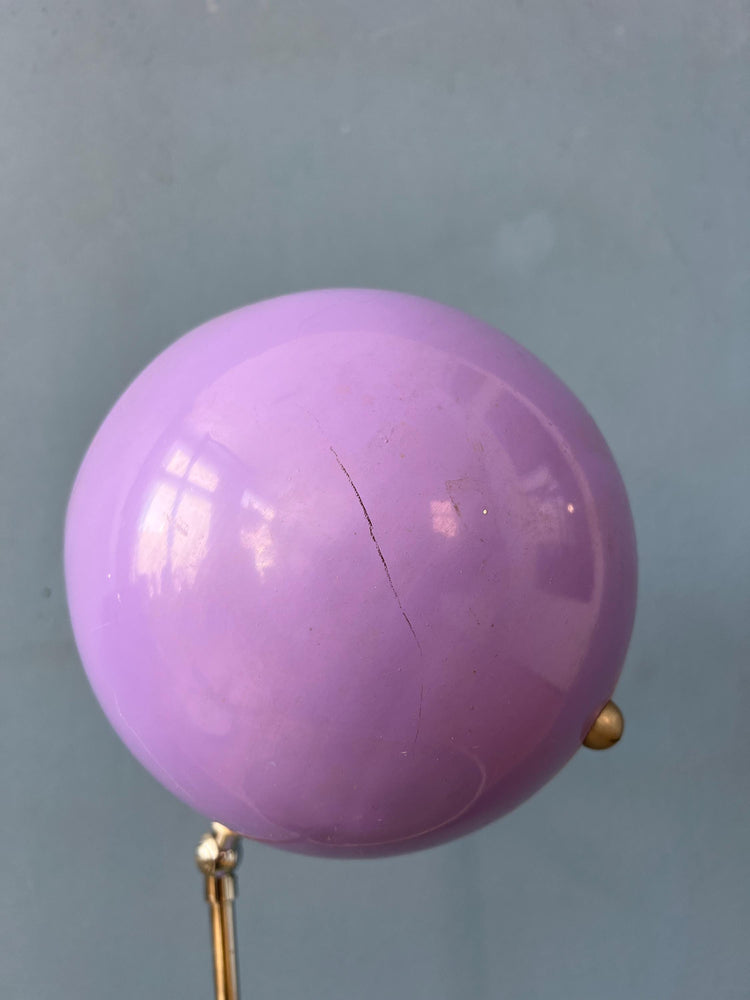 Vintage Purple Herda Space Age Eyeball Desk Lamp