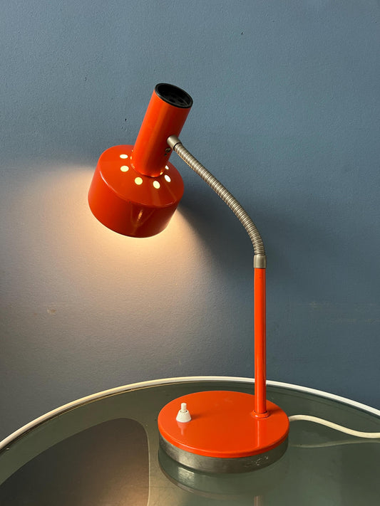 Orange Mid Century Hustadt Leuchten Desk Lamp