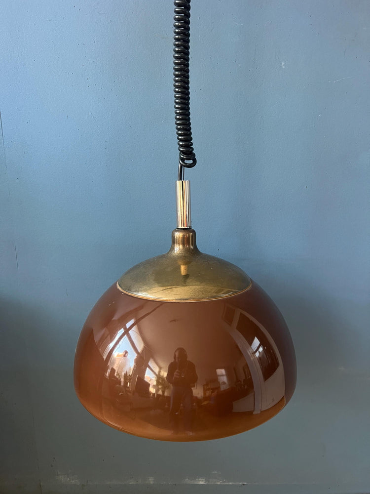 Vintage Cosack Leuchten Plexiglass Brown - Orange Pendant Lamp