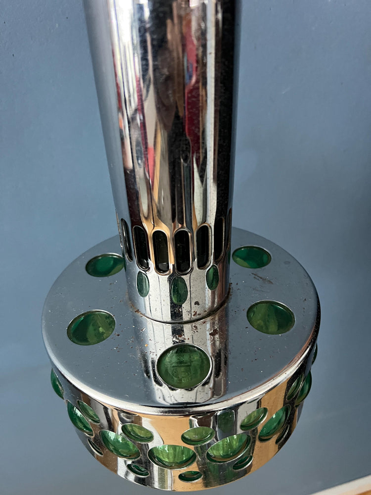 Green Vintage Space Age Massive Cascade Pendant Lamp