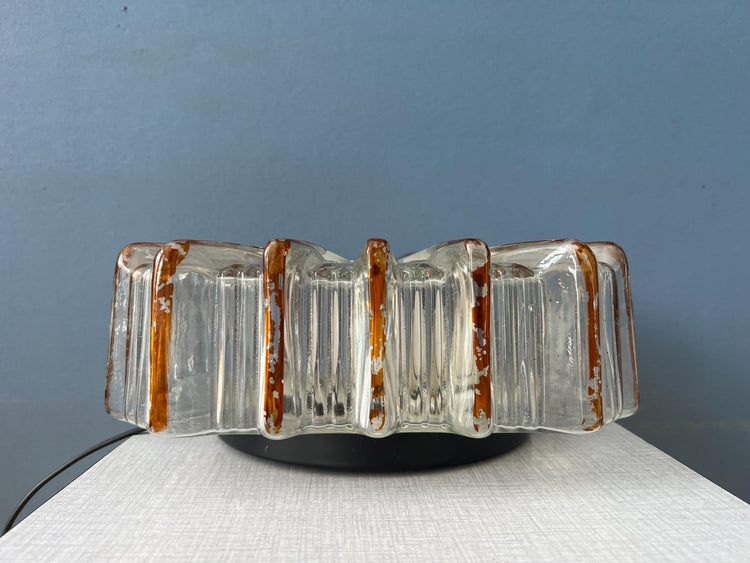 Vintage Herda Flush Mount Glass Ceiling Lamp