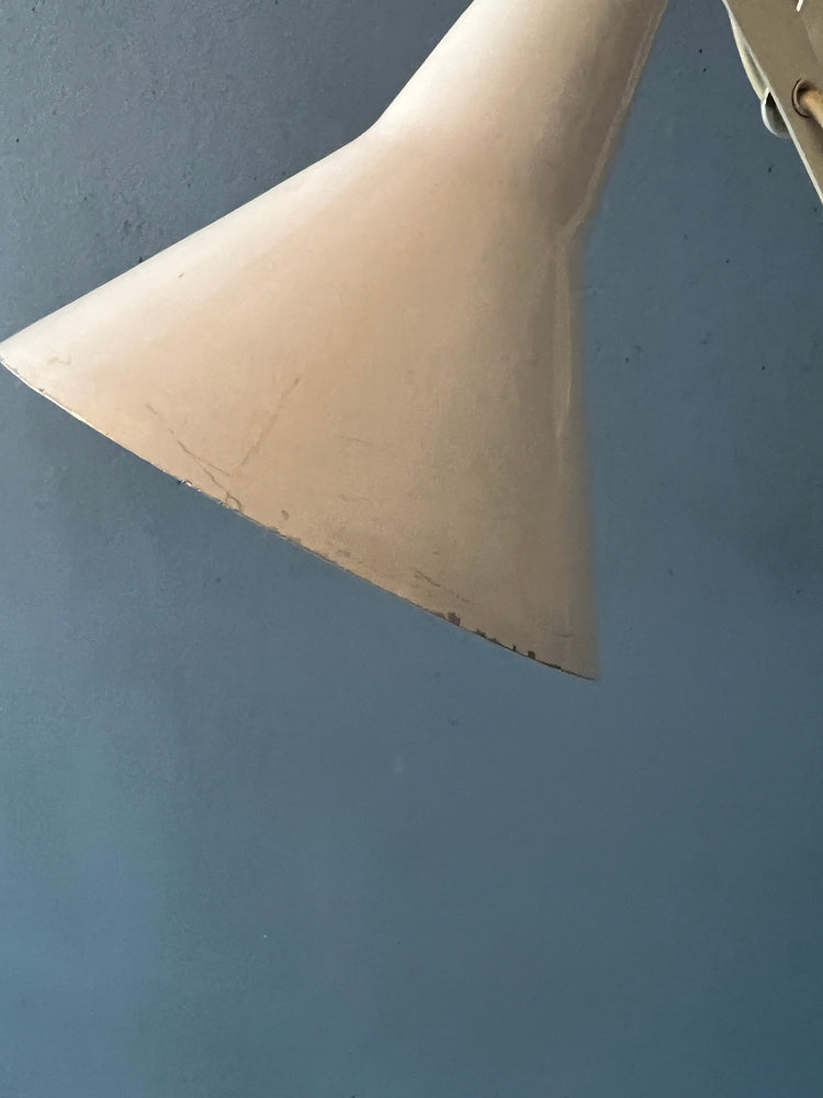 White Metal Mid Century Scissor Wall Lamp