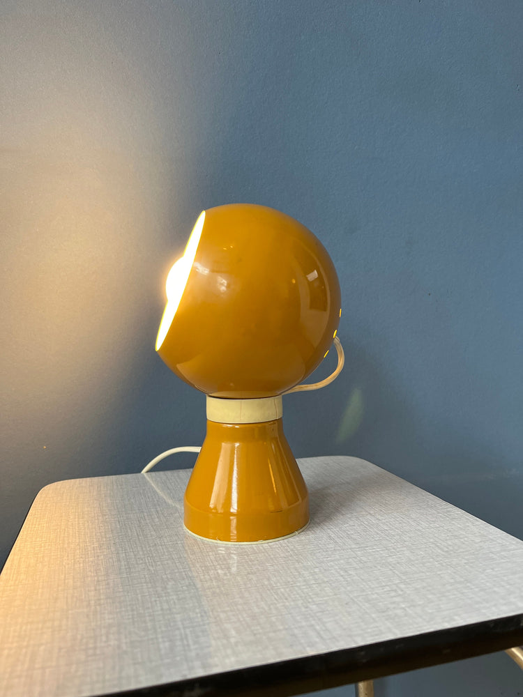 Yellow Set of Magnetic Space Age Eyeball Table Lamps