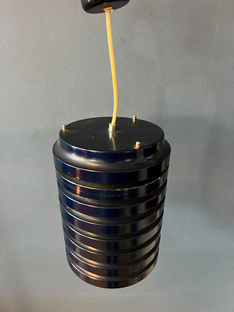 Vintage Blue Danish Mid Century Pendant Lamp