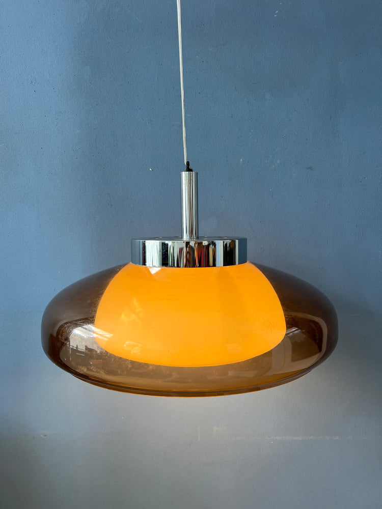 Mid Century Plexiglass Space Age Pendant Lamp