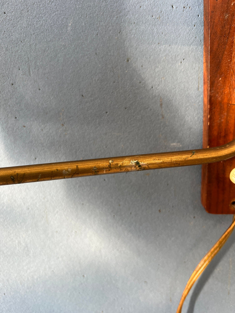 Mid Century Wall Lamp - Swing Arm Wall Light - Danish Teak Sconce