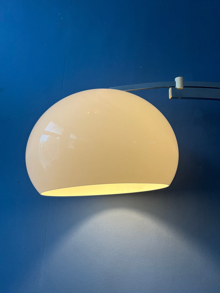 Mid Century Sölken Leuchten Arc Wall Lamp with Mushroom Shade