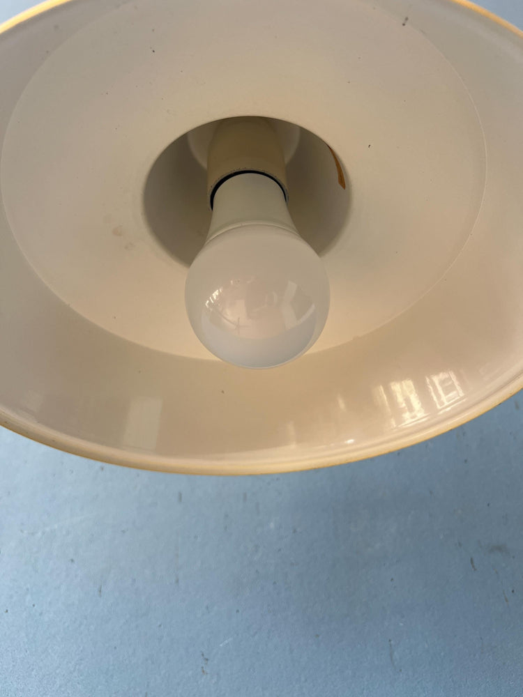 Small Vintage Yellow Industrial Pendant Lamp