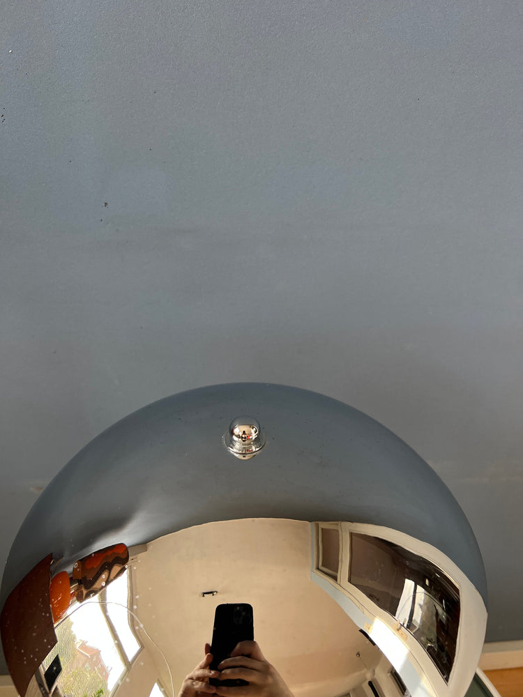 Mid Century Massive Chrome Mushroom Table Lamp