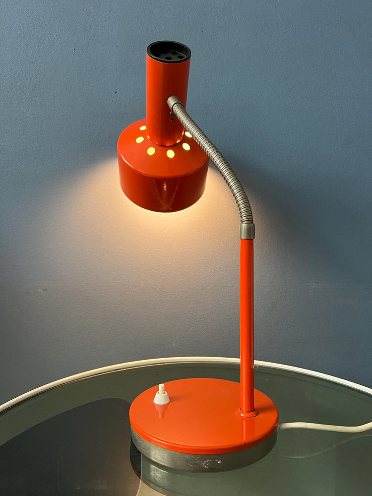 Orange Mid Century Hustadt Leuchten Desk Lamp