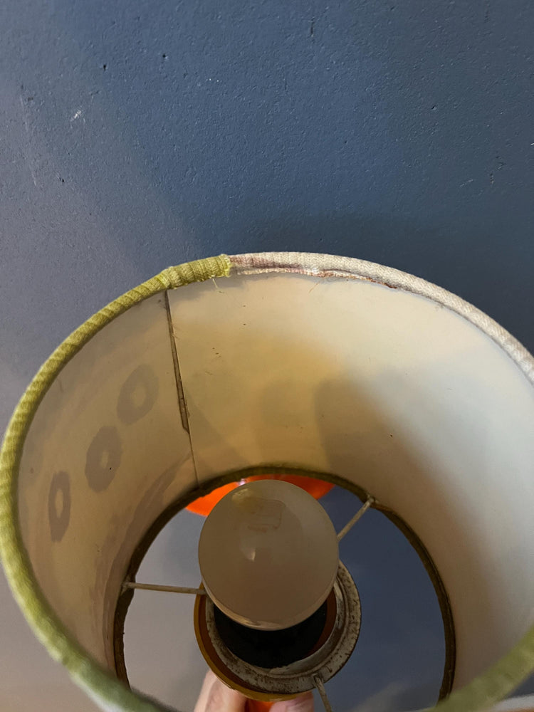 Orange Mid Century Space Age Textile Sconce Wall Lamp