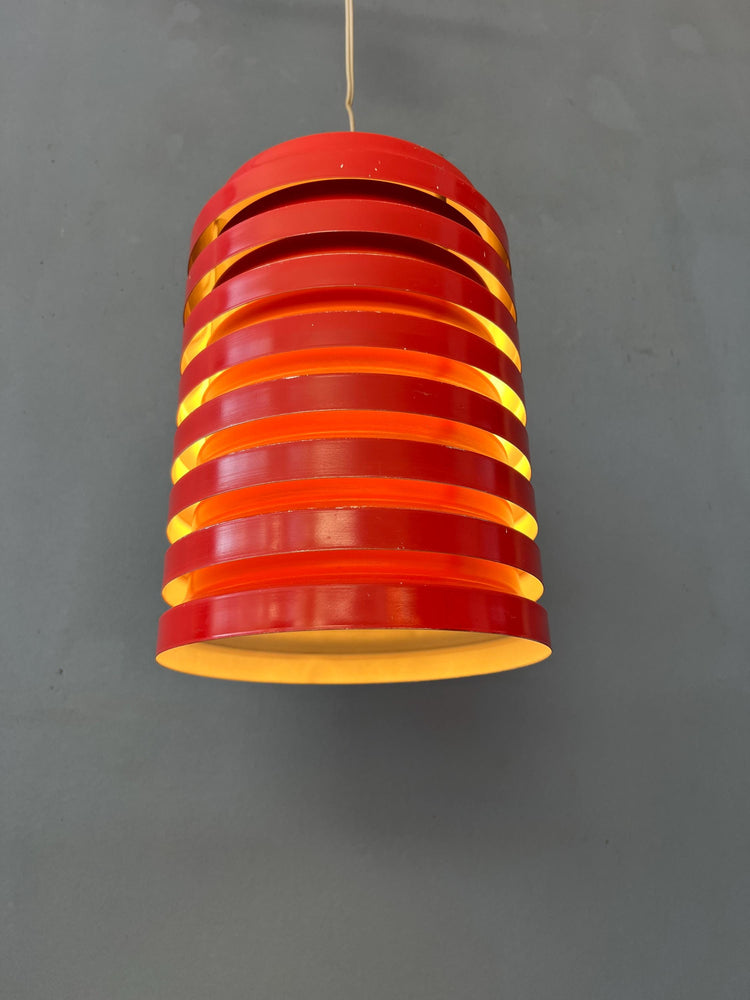 Vintage Red Danish Mid Century Pendant Lamp
