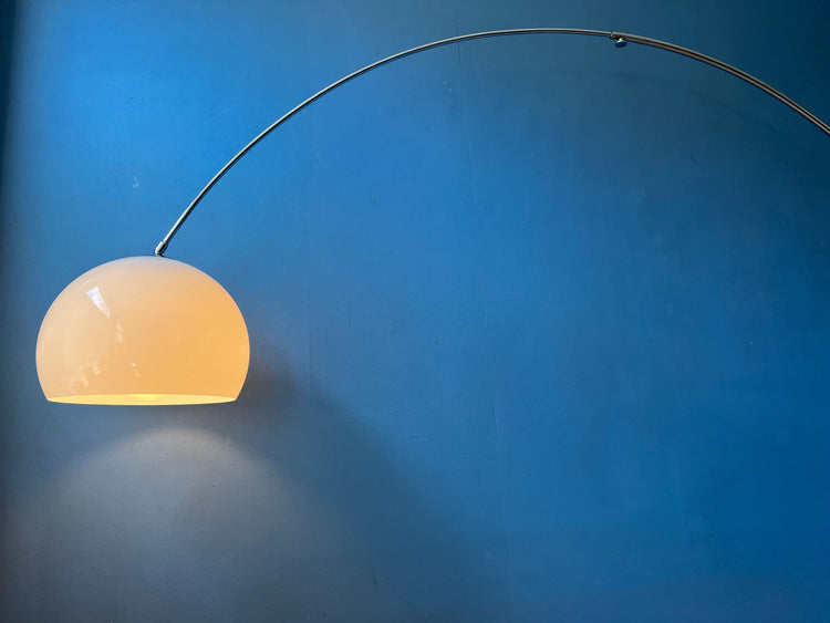 Large Italian Mid Century Space Age Arc Floor Lamp
